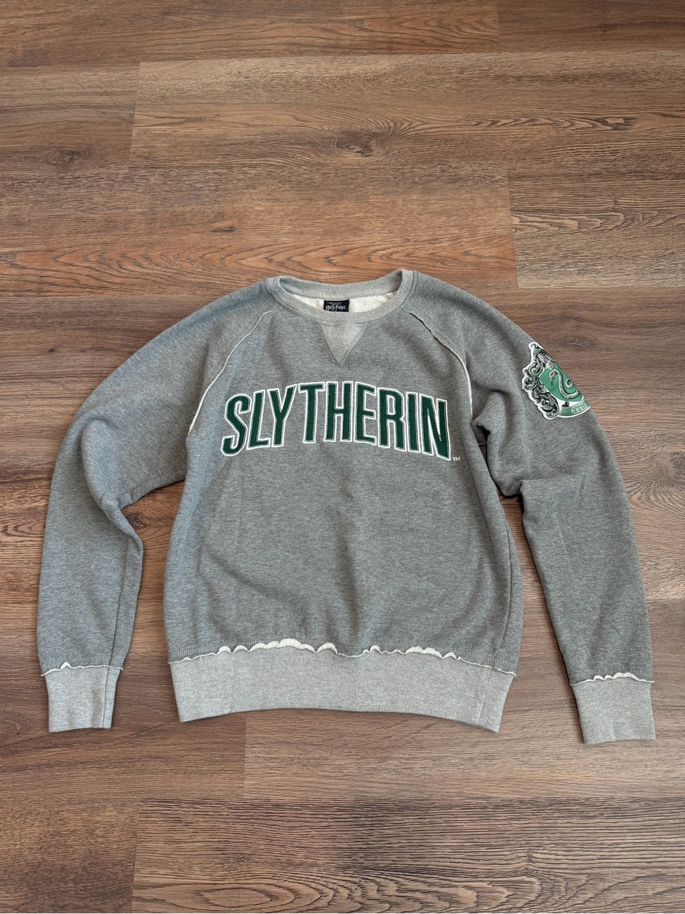 Harry Potter Wizarding World Slytherin Crewneck Sherpa Lined Sweatshirt Small